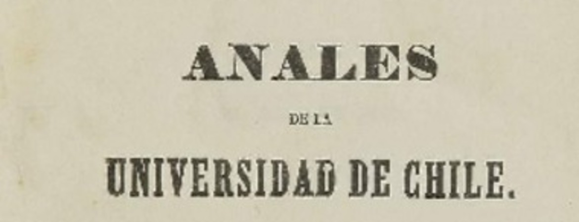 Anales de la Universidad de Chile.