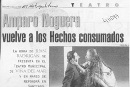 Amparo Noguera vuelve a los hechos consumados  [artículo] Marcela Fuentealba