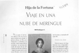 Viaje en una nube de merengue  [artículo] Mili Rodríguez V.