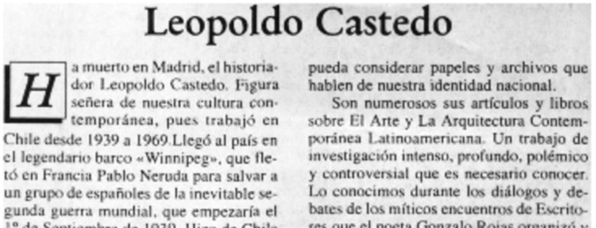 Leopoldo Castedo