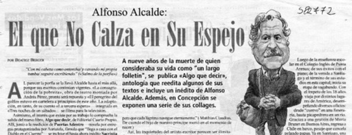 El que no calza en su espejo  [artículo] Beatriz Berger