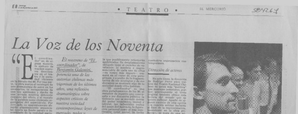 La voz de los noventa  [artículo] Juan Andrés Piña