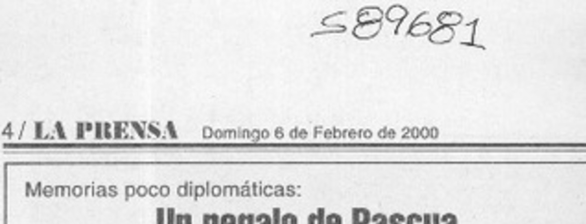 Un regalo de Pascua  [artículo] José Ilic