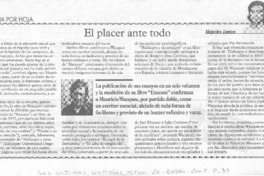 El placer ante todo