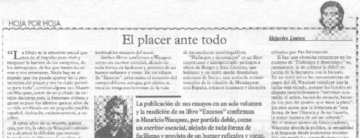 El placer ante todo