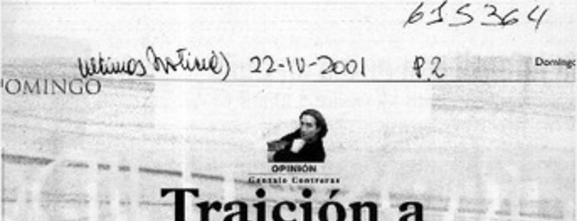 Traición a Reinaldo Arenas  [artículo] Gonzalo Contreras