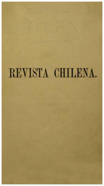 Revista chilena (Santiago, Chile : 1875)