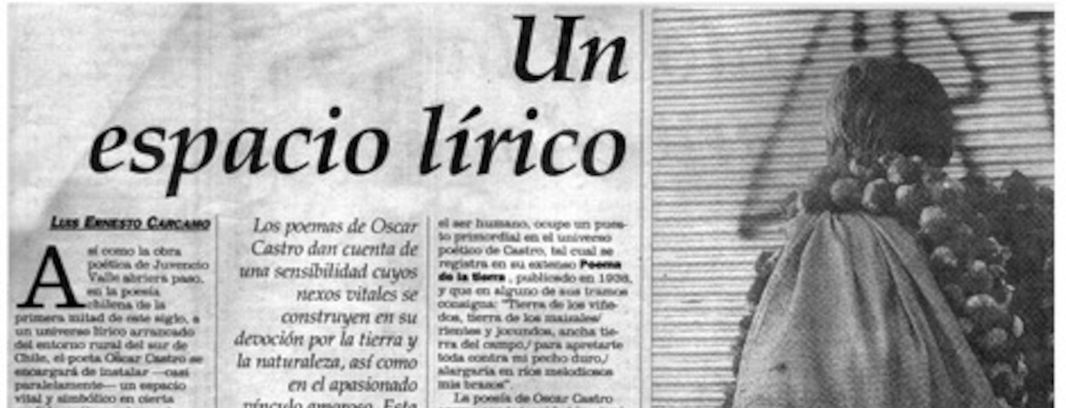 Un espacio lírico
