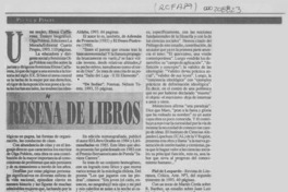 Reseña de libros