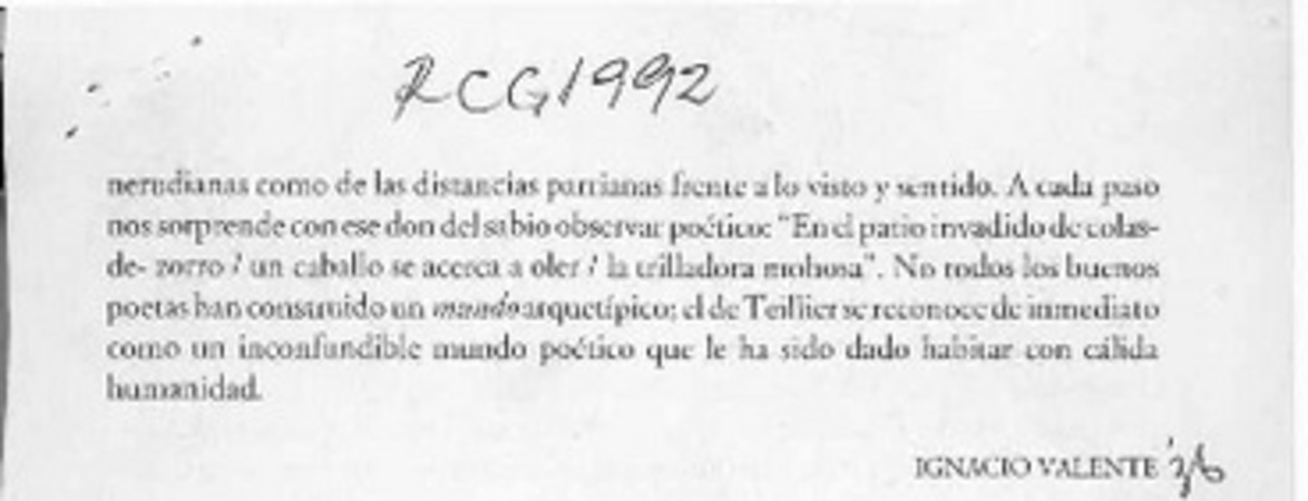 Veintiuno son los dolores  [artículo] Ignacio Valente.