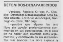 Detenidos-Desparecidos.  [artículo]