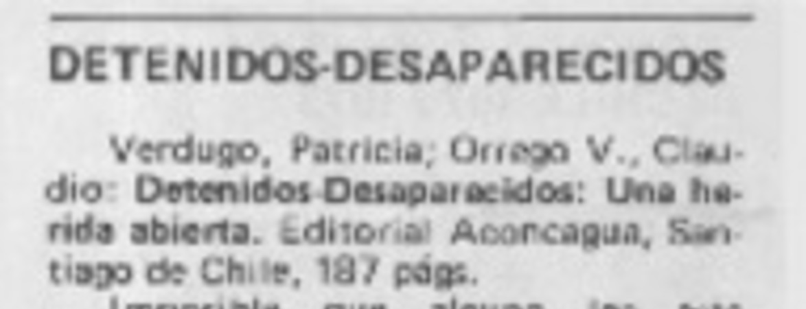 Detenidos-Desparecidos.  [artículo]