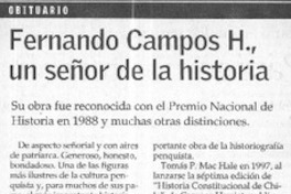 Fernando Campos H., un señor de la historia.