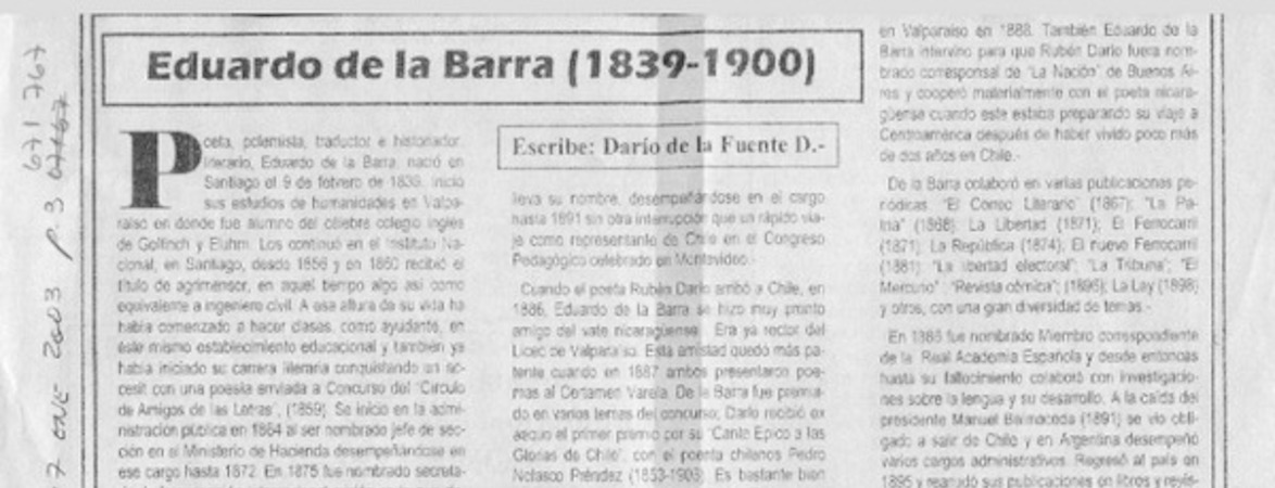 Eduardo de la Barra (1839-1900)