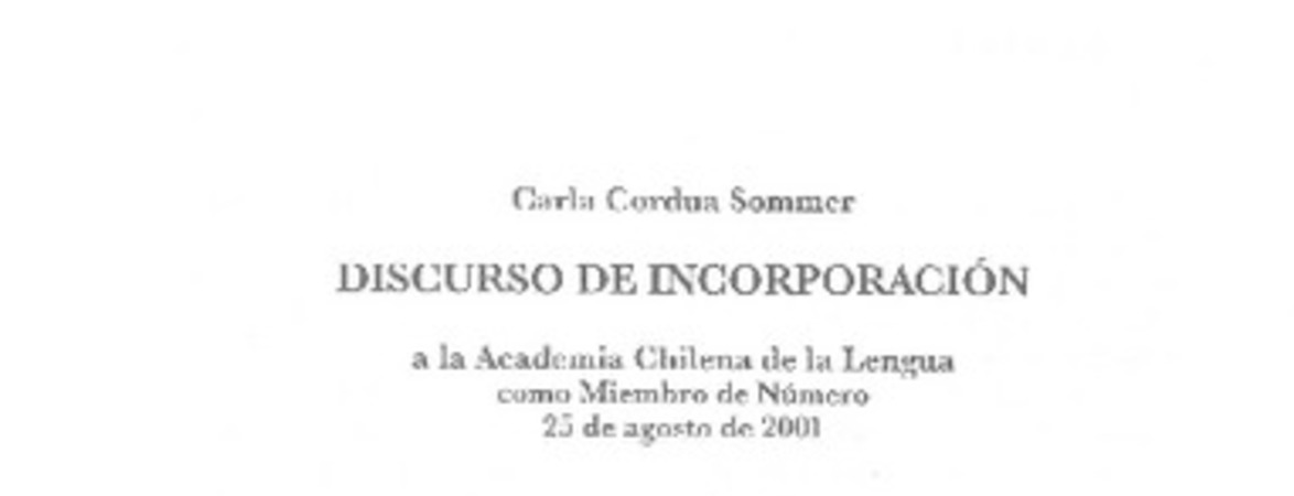 Discurso de incorporación
