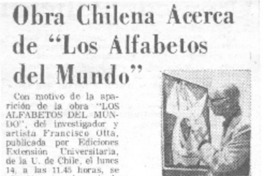 Obra chilena acerca de "Los alfabetos del mundo".