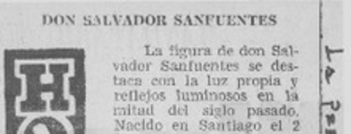 Don Salvador Sanfuentes.