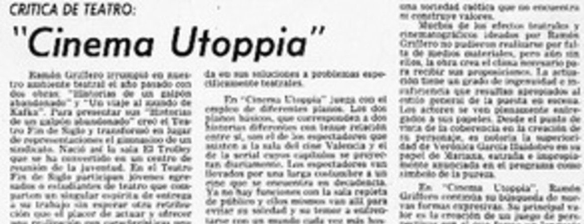 "cinema utoppia"