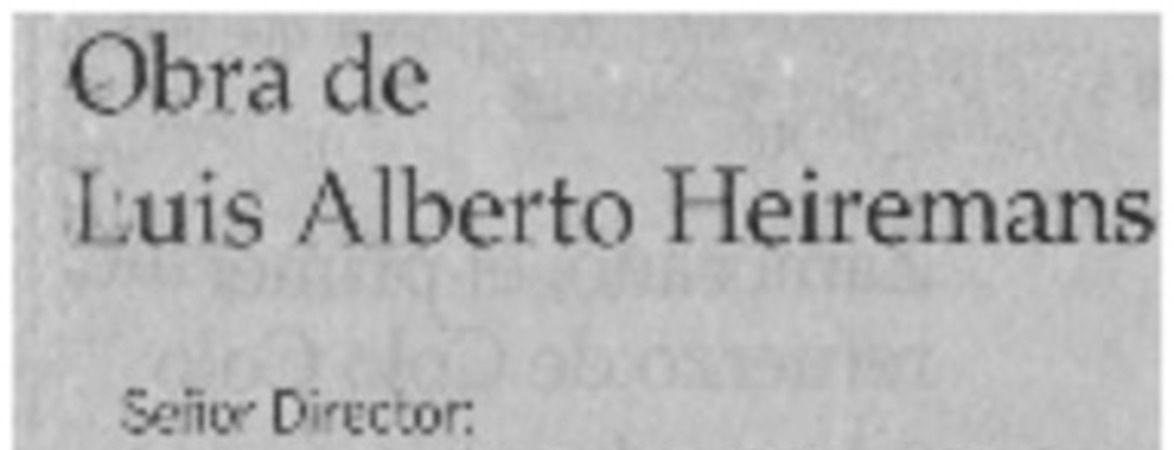 Obra de Luis Alberto Heiremans