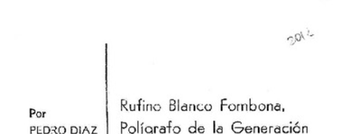 Rufino Blanco Fombona, polígrafo de la generación modernista