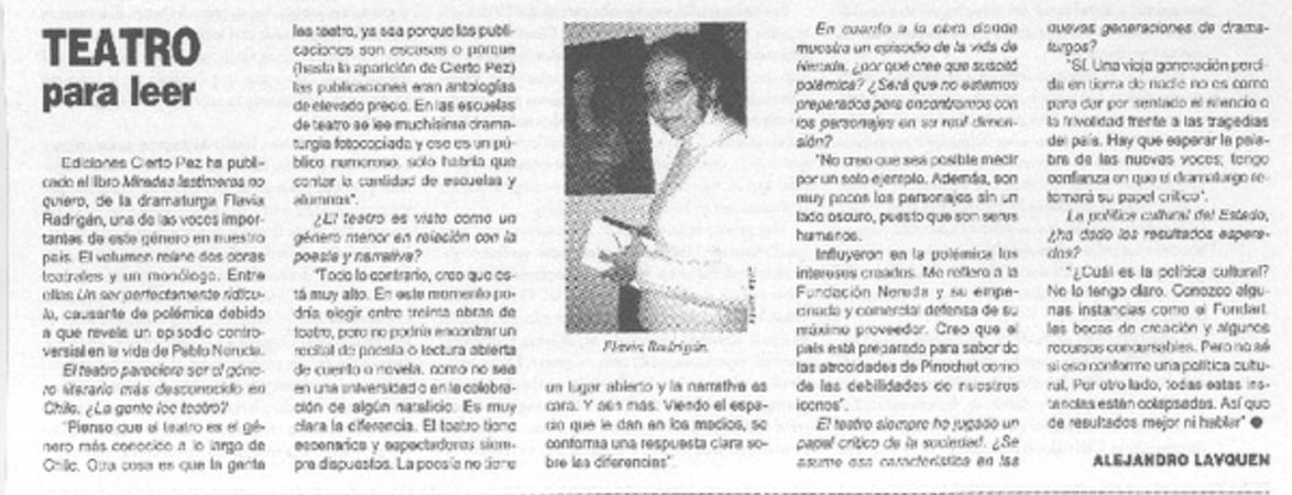 Teatro para leer [entrevista]