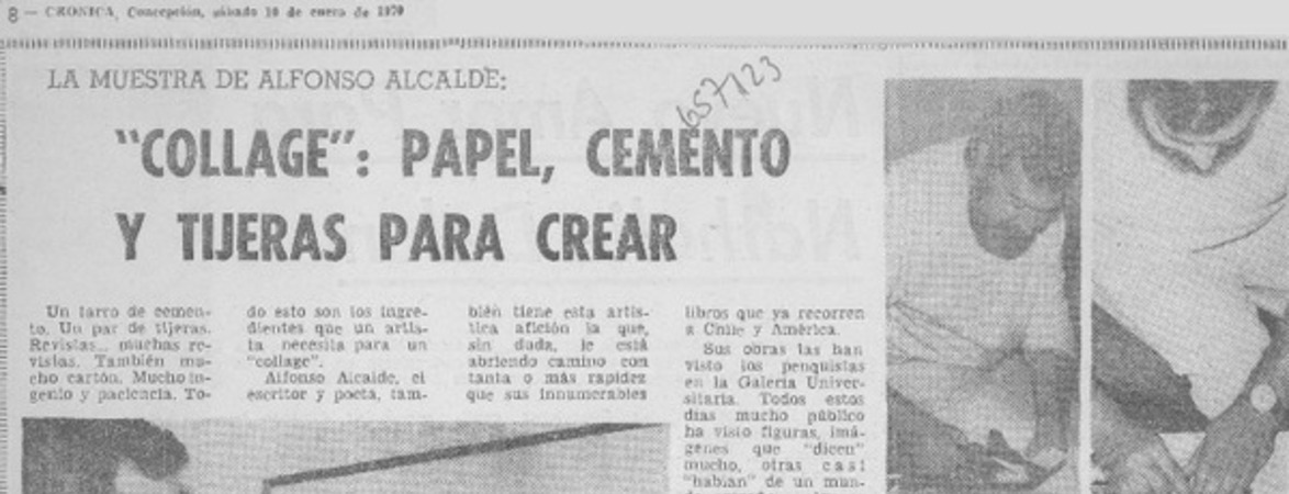 "Collage": papel, cemento y tijeras para crear.