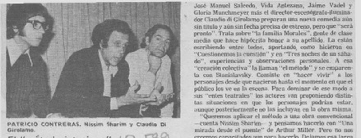 "Tres noches de un sabado" cumplió doce meses en escena