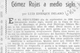 Gómez Rojas a medio siglo I