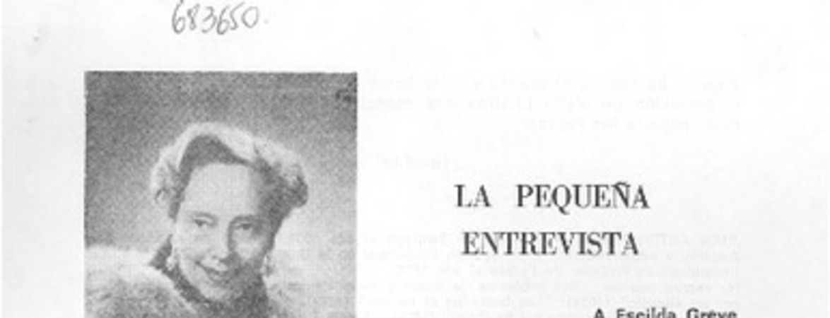 La pequeña entrevista : [Entrevista]