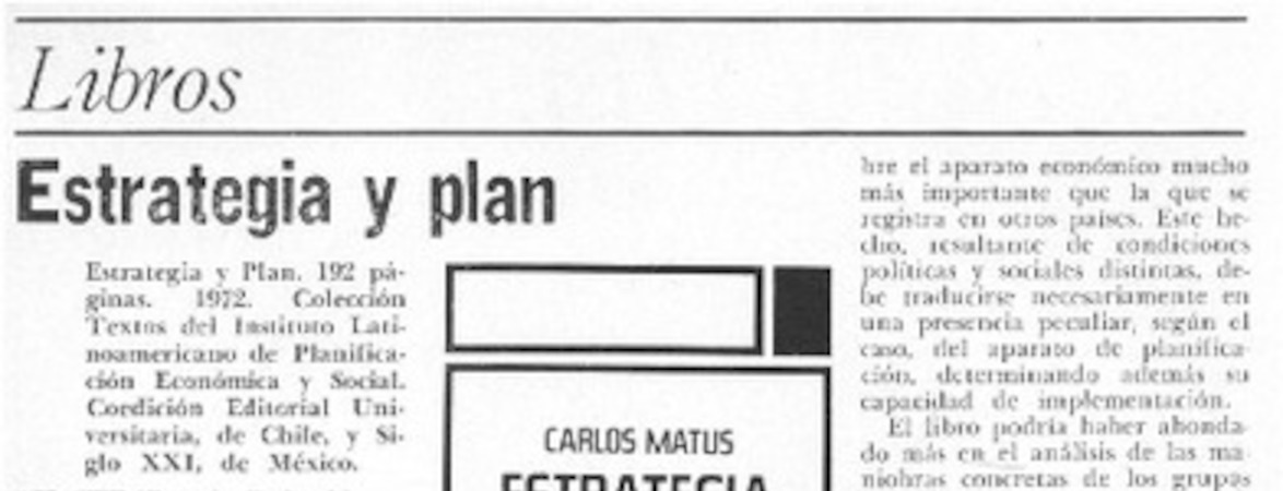 Estrategia y plan