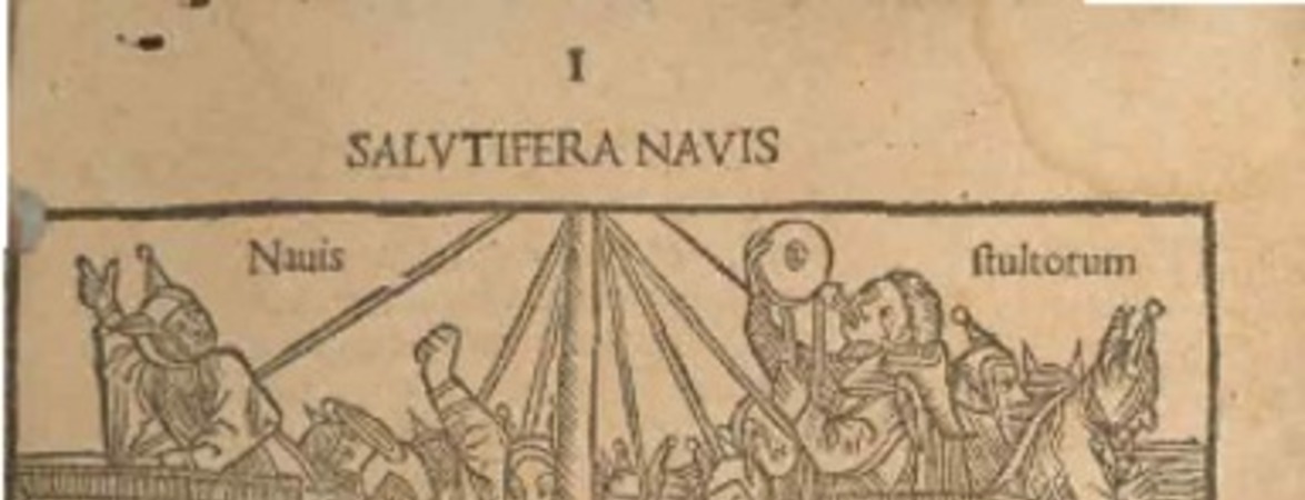 Salutifera navis : narragonice prosectionis nun qua satis laudata Navis p Sebastianum Grant vernaculo vulgarique sermone & rhythmo pro cuncto rum mortalium satuitatis semitas essugere cupientium directione, speculo, comodoque & salute proque inertis ignaueque stulticiæ perpetua infamia execratione & consutatione, nuper fabricata Atque iam pridem per Iacobum Locher cocnomento philomusum suevum in latinum traducta eloquium & per Sebastianum Brant d...