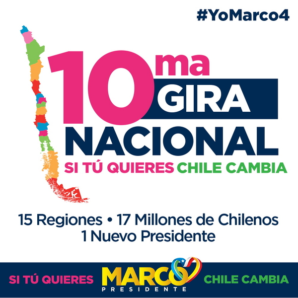 10ma gira nacional si tú quieres Chile cambia