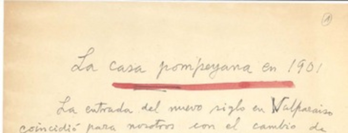 La casa pompeyana en 1901