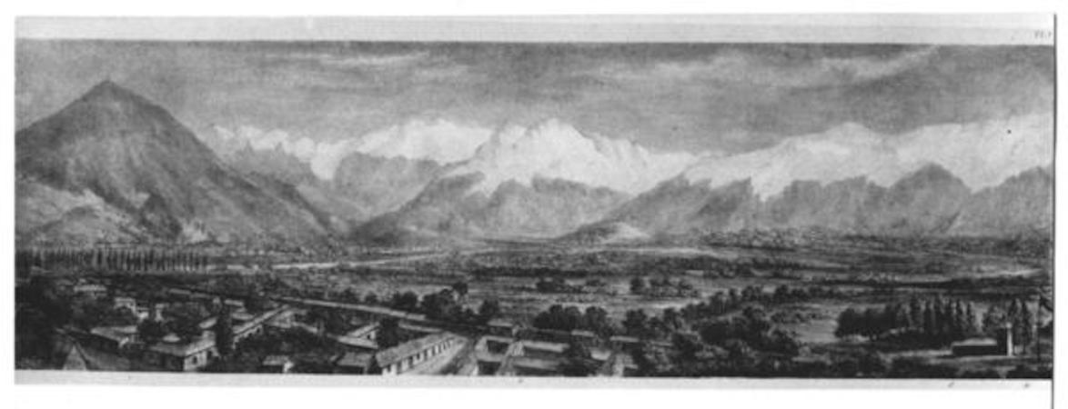 [Vista panorámica de Santiago. Desde el arsenal al Llano del Maipo]