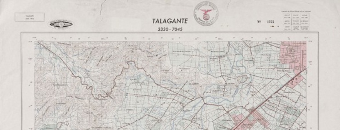 Talagante 3330 - 7045 [material cartográfico] : Instituto Geográfico Militar de Chile.