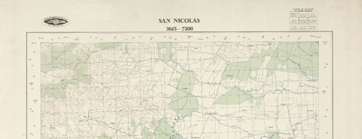 San Nicolás 3615 - 7200 [material cartográfico] : Instituto Geográfico Militar de Chile.