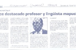 Fallece destacado profesor y lingüista mapuche