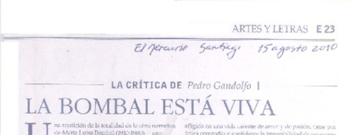 La Bombal está viva