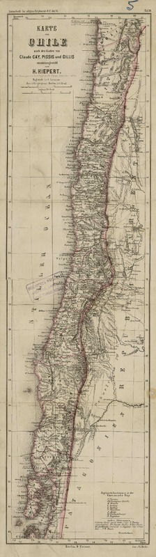 Karte von Chile nach den Karten von Claude Gay, Pissis and Cillis
