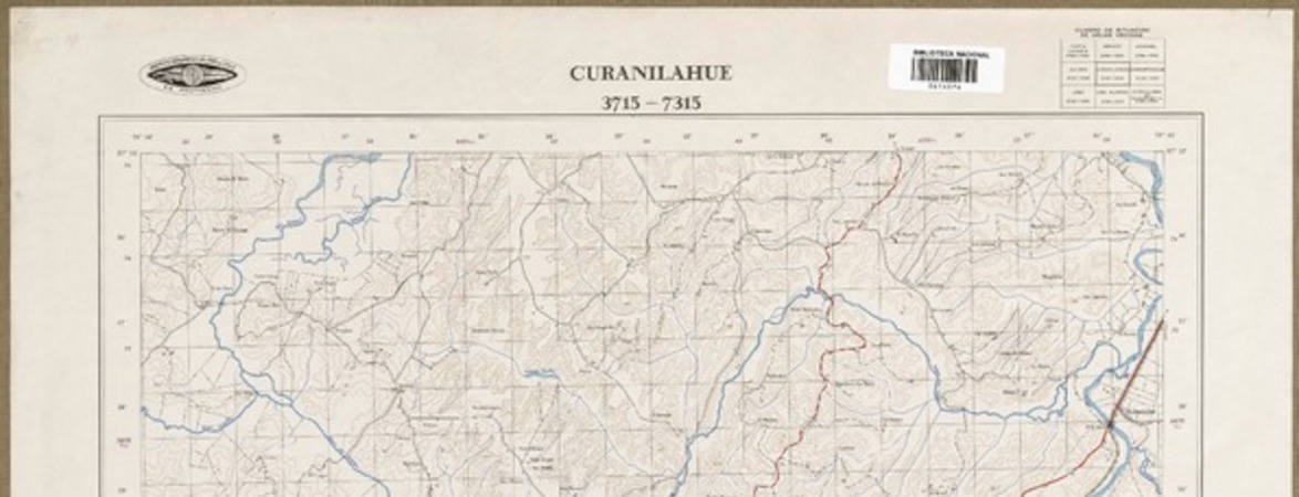 Curanilahue 3715 - 7315 [material cartográfico] : Instituto Geográfico Militar de Chile.