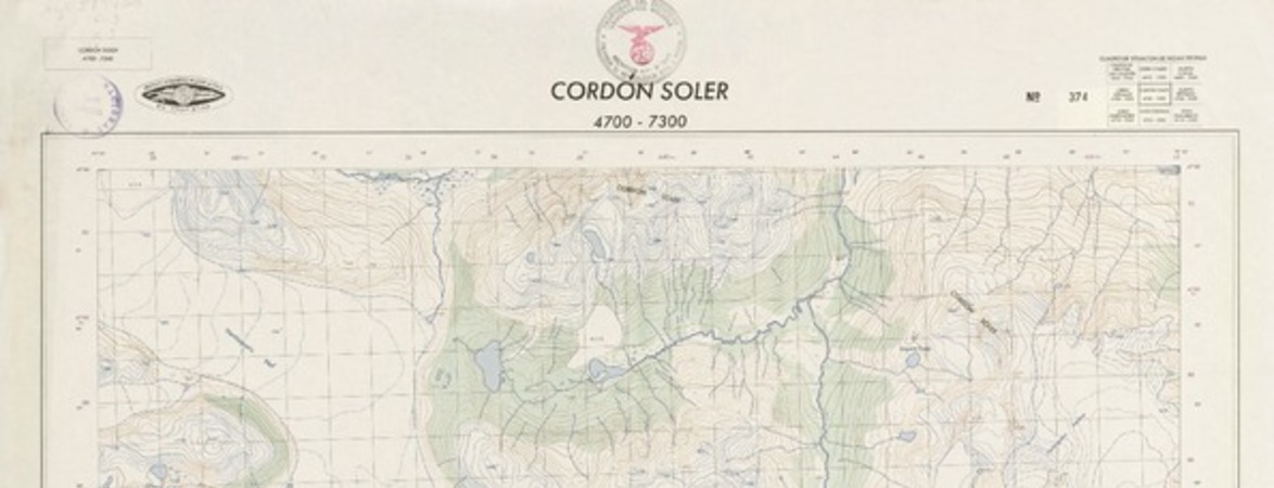 Cordón Soler 4700 - 7300 [material cartográfico] : Instituto Geográfico Militar de Chile.