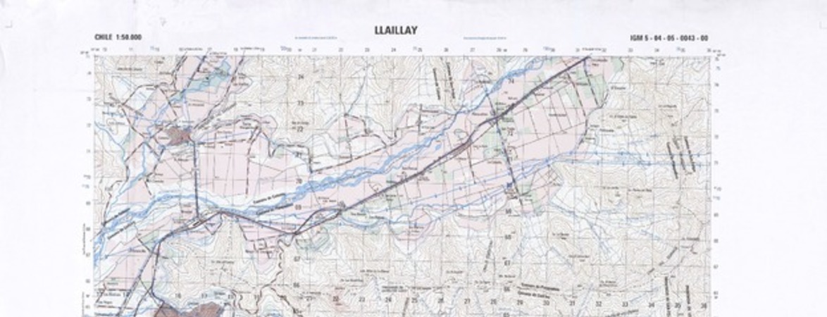 Llaillay E-043 (32° 45'- 70° 45') [material cartográfico] preparado y publicado por el Instituto Geográfico Militar.