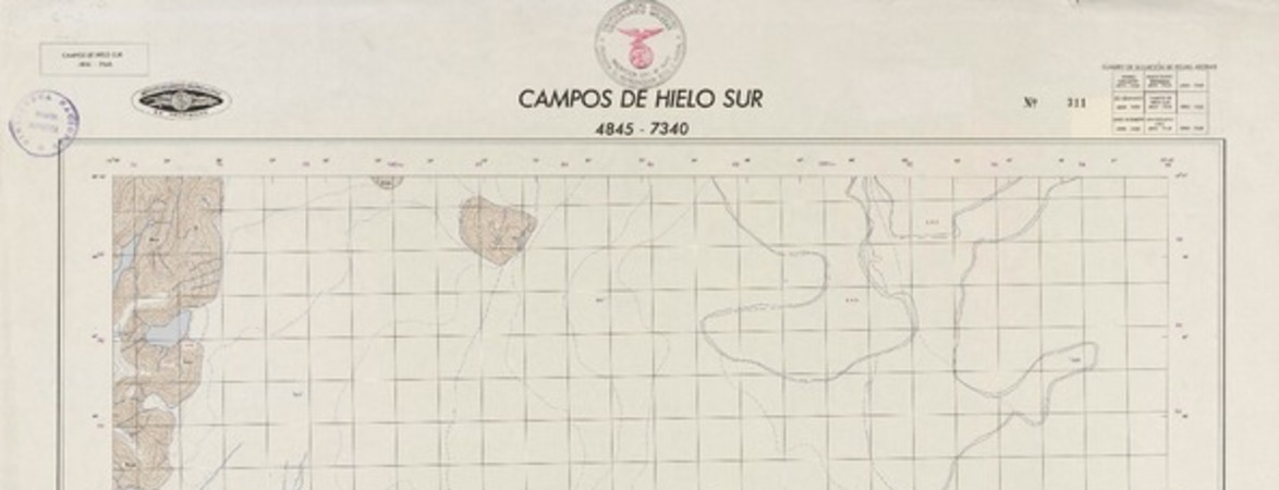 Campos de Hielo Sur 4845 - 7340 [material cartográfico] : Instituto Geográfico Militar de Chile.