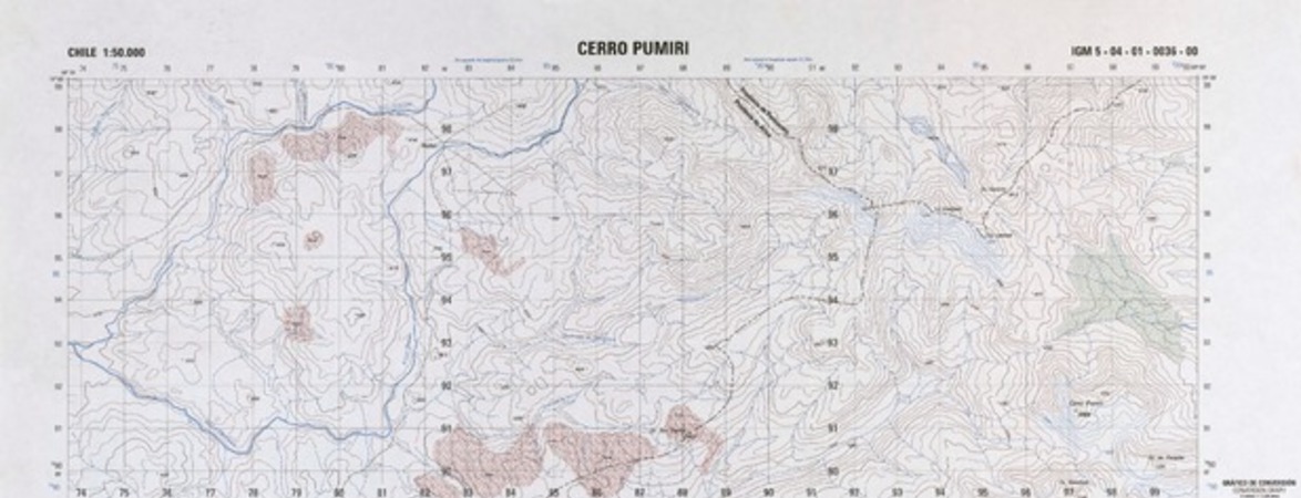 Cerro Pumiri (19°00'- 69°00') [material cartográfico] : Instituto Geográfico Militar de Chile.