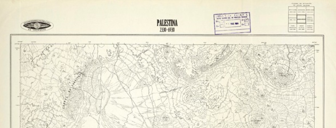 Palestina 2330 - 6930 [material cartográfico] : Instituto Geográfico Militar de Chile.
