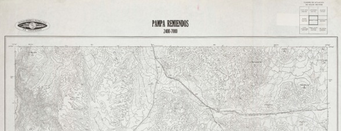 Pampa Remiendos 2400 - 7000 [material cartográfico] : Instituto Geográfico Militar de Chile.