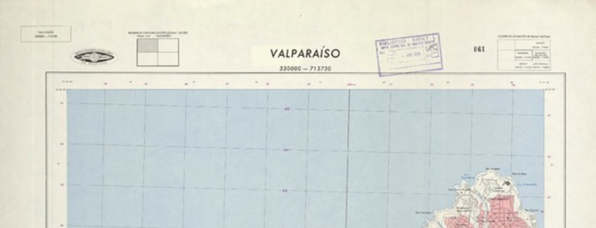 Valparaíso 330000 - 713730 [material cartográfico] : Instituto Geográfico Militar de Chile.