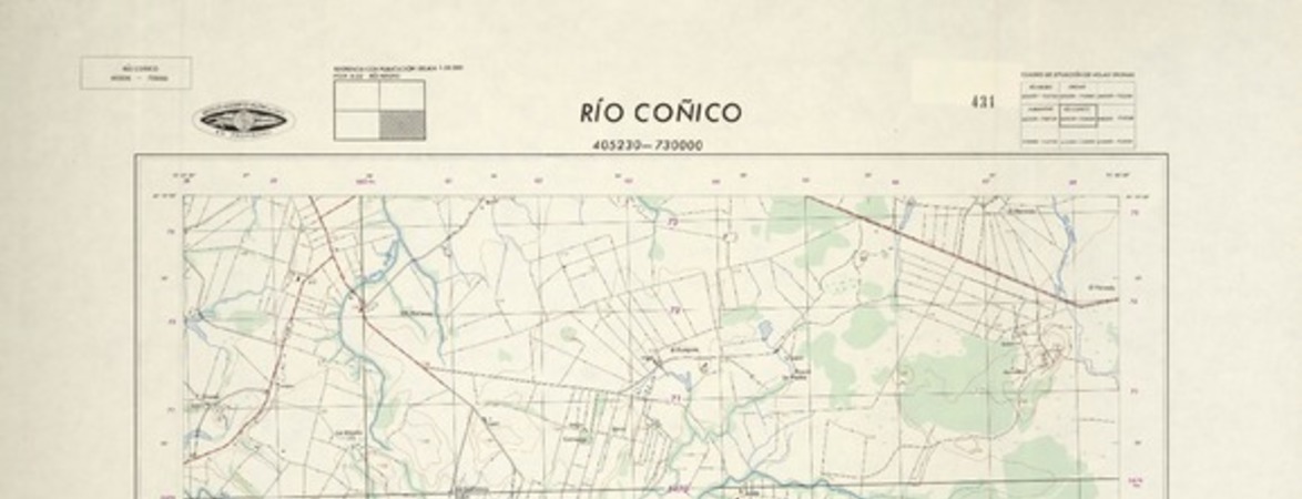 Río Coñico 405230 - 730000 [material cartográfico] : Instituto Geográfico Militar de Chile.
