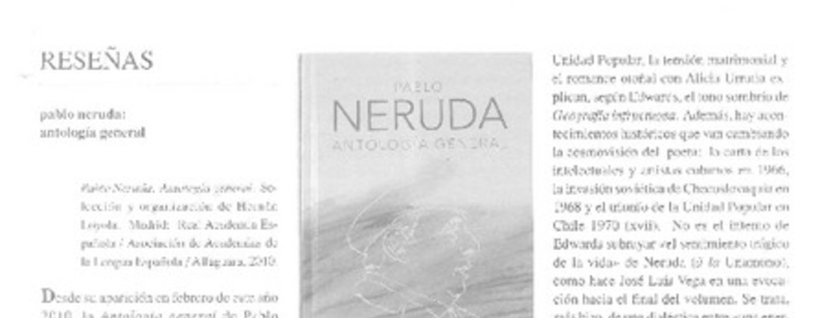 Antología general  [artículo] Greg Dawes.