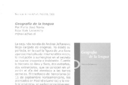Geografía de la lengua  [artículo] Marís José Navia.